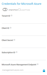 Credentials for Microsoft Azure
