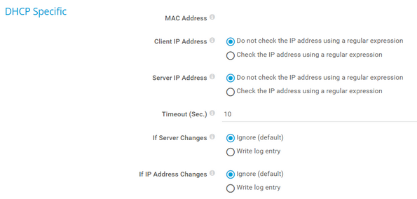 DHCP Specific